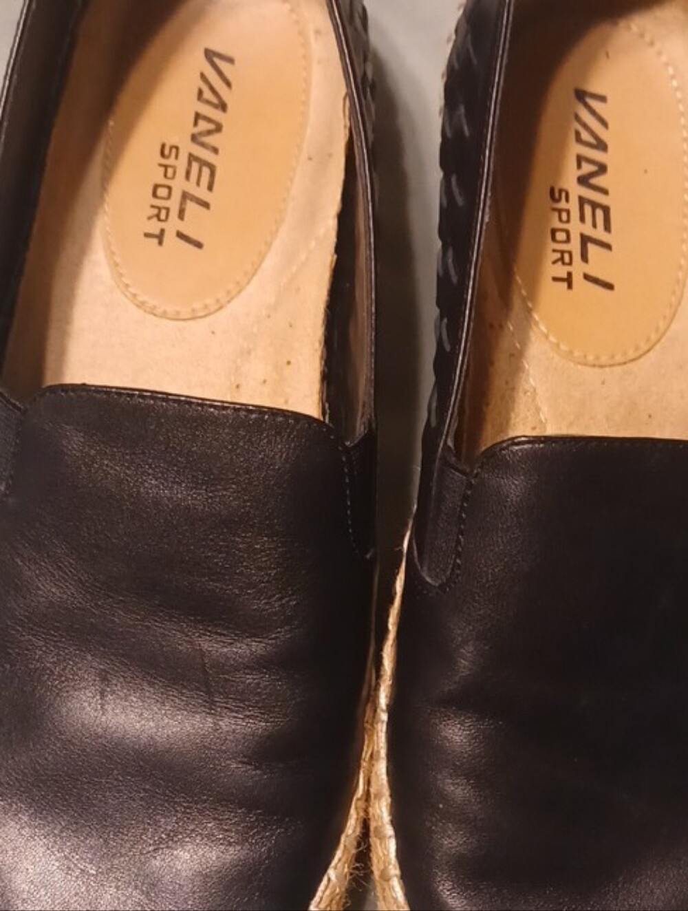 Like New Vaneli Black Slip-On Espadrille Loafers